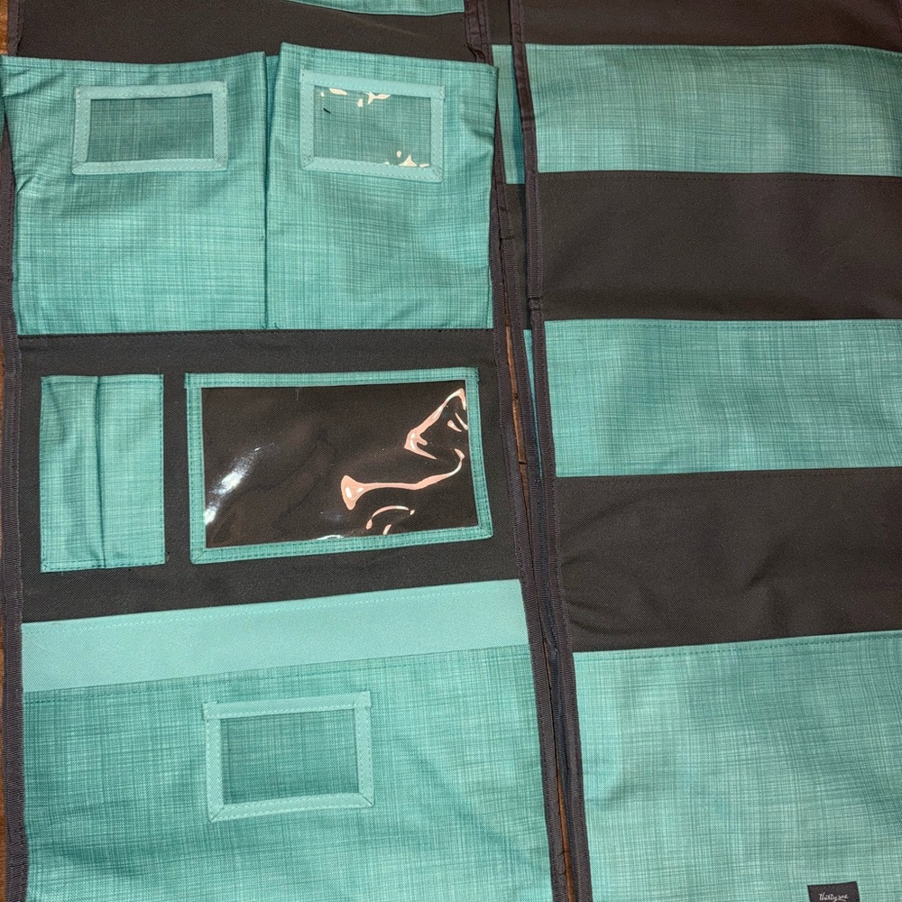 Thirty-One Teal and Black Makeup Organizer set of 4